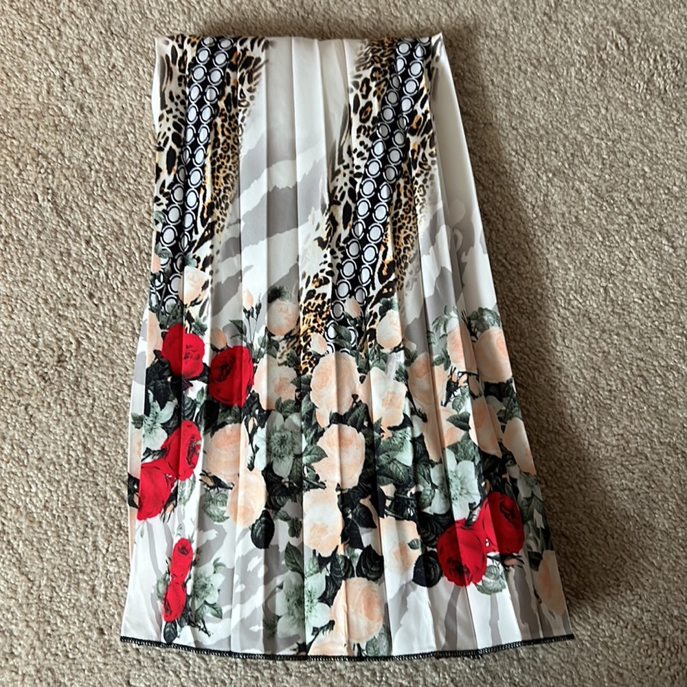 Pleated Midi Skirt